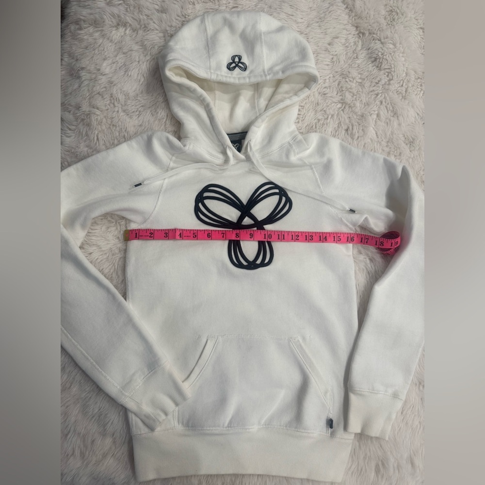 TNA Cream Hoodie Sweater with Black Design - Picture 5 of 9